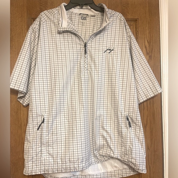 Cutter & Buck CB WindTec 1/4 Zip Pullover Jacket White, Size XXL - Picture 1 of 7
